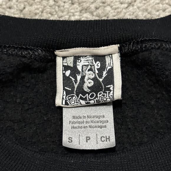 Omocat Omori Sweatshirt Mens Size Small Black Pullover Crewneck Long Sleeve - Picture 2 of 6